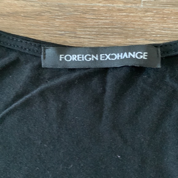 Foreign Exchange Cutout Ling Sleeve Cropped Shirt - Picture 2 of 8